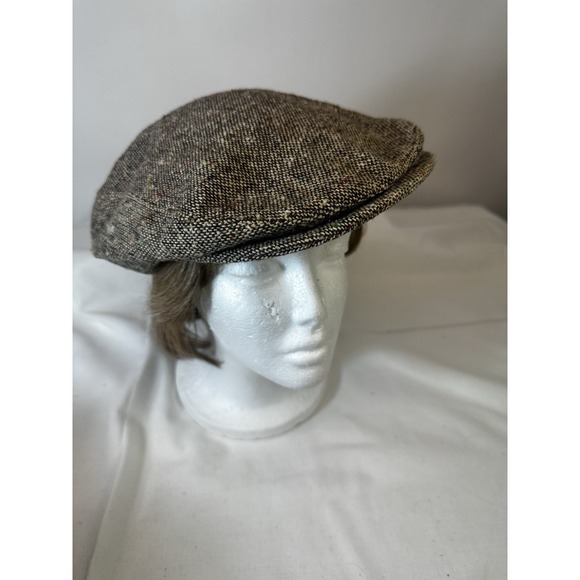 Vintage TOTES Rain Rolls Right Off Newsboy HAT Cabbie CAP Size L made in USA - Picture 13 of 16
